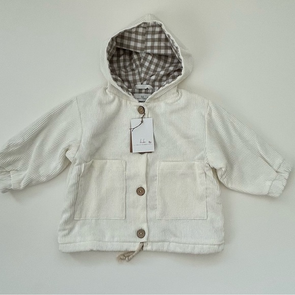 Stylish Hooded Corduroy Kids Jacket - Picture 8 of 8